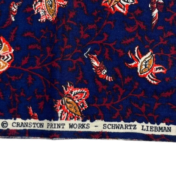 Vintage Cranston Schwartz Liebman Texas Boho Fabric Remnant 2 Yards x 24.25" - Picture 3 of 10